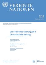 UN-Friedenssicherung und Deutschlands Beitrag