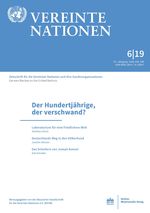 Titel Heft 6/2019 Zeitschrift Vereinte Nationen Deutschlands Finanzbeiträge zum UN-System zwischen 2008 und 2018