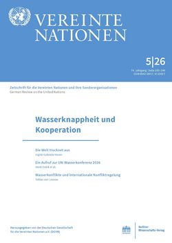 Wasserknappheit und Kooperation